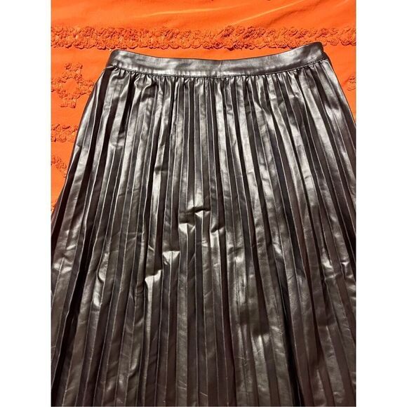 Leather skirt faux Monteau Los Angeles size large black - Picture 8 of 10